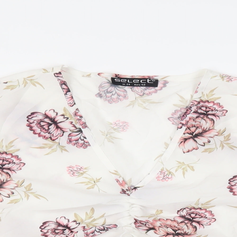Womens UK Size 14 Select White Basic Blouse