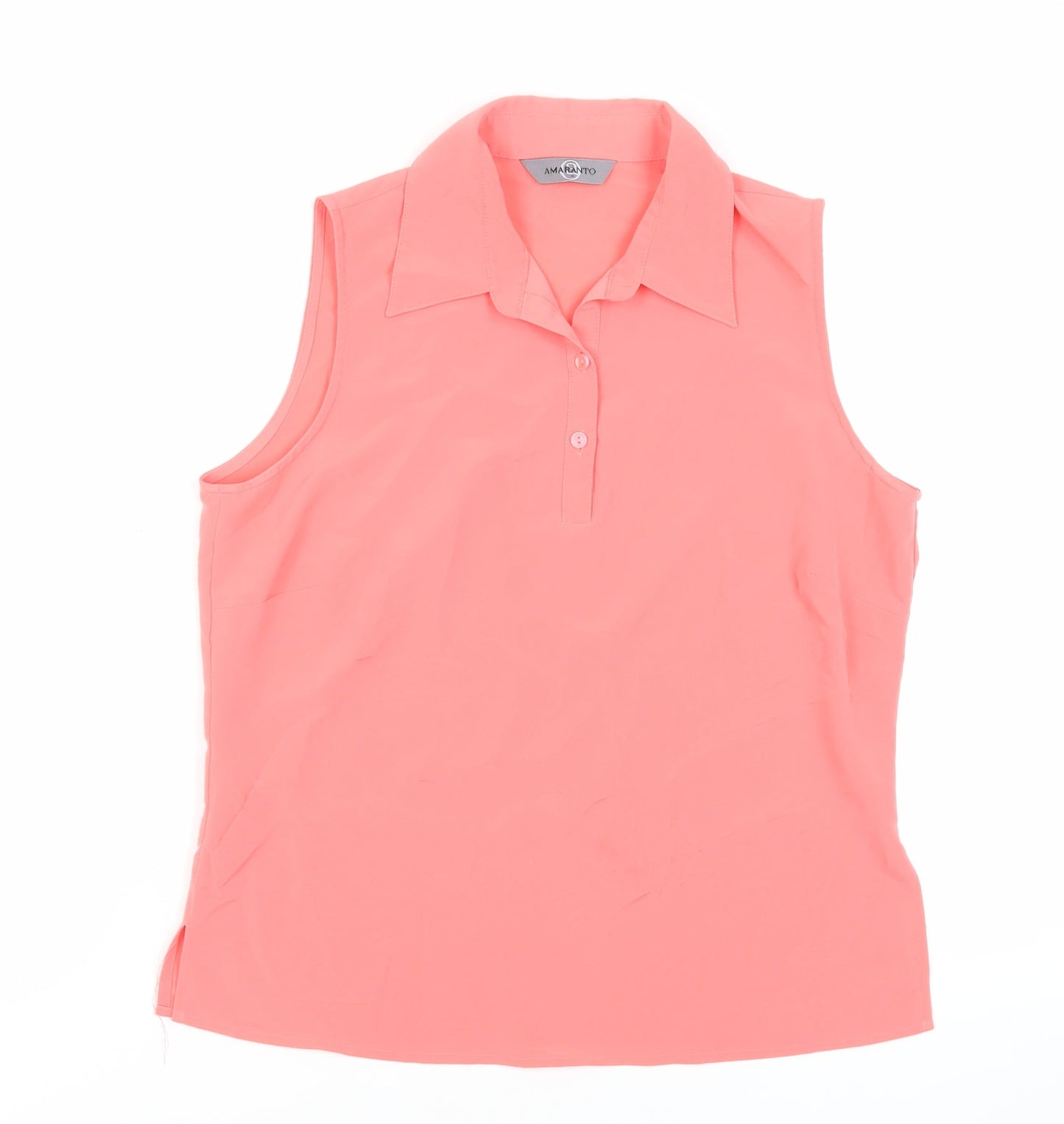 Womens UK Size 12 AMARANTO Pink Basic Blouse
