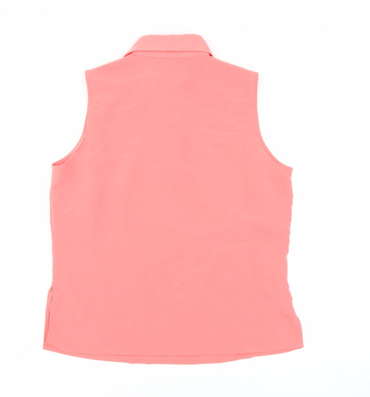 Womens UK Size 12 AMARANTO Pink Basic Blouse
