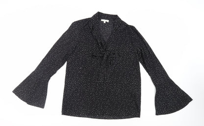 Womens UK Size 8 Warehouse Black Basic Blouse