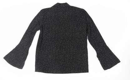 Womens UK Size 8 Warehouse Black Basic Blouse