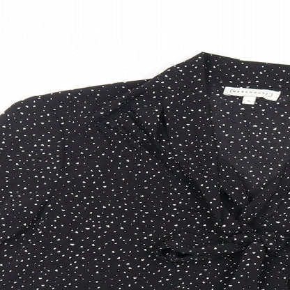 Womens UK Size 8 Warehouse Black Basic Blouse