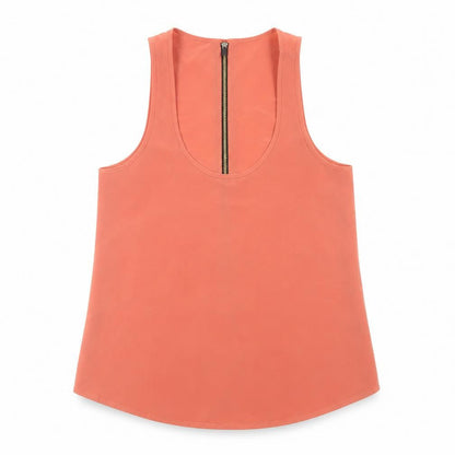 Womens UK Size 8 Topshop Orange Basic Tank