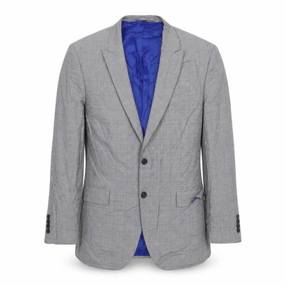 Marks & Spencer Mens Grey Check Polyester Jacket Suit Jacket Size 44 Regular