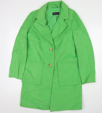 Womens UK Size 8 Marks and Spencer Green Overcoat