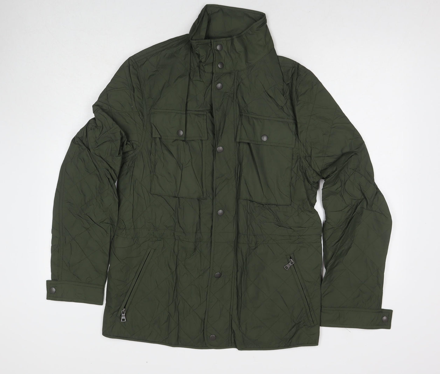 Mens UK Size S Marks and Spencer Green Quilted Coat