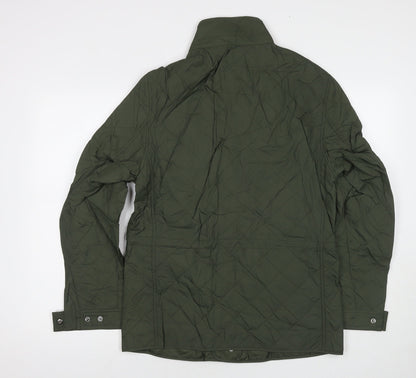 Mens UK Size S Marks and Spencer Green Quilted Coat
