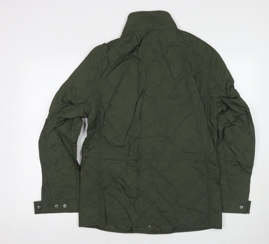 Mens UK Size S Marks and Spencer Green Quilted Coat