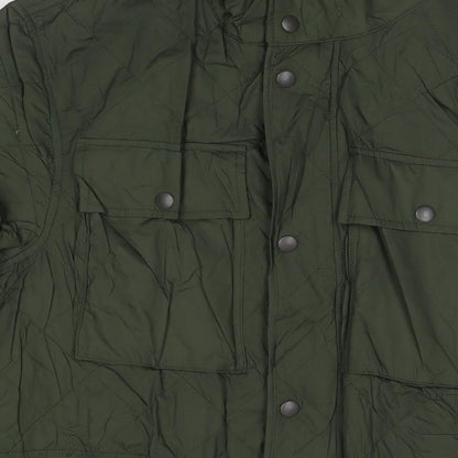 Mens UK Size S Marks and Spencer Green Quilted Coat
