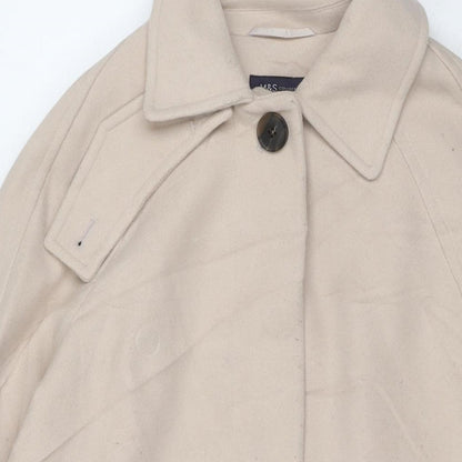 Womens UK Size XS Marks and Spencer Beige Overcoat