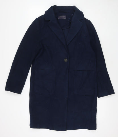 Womens UK Size 10 Marks and Spencer Blue Overcoat