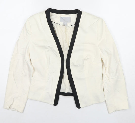 H&M Womens White Jacket Blazer Size 10
