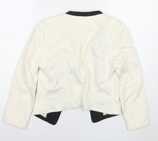 H&M Womens White Jacket Blazer Size 10
