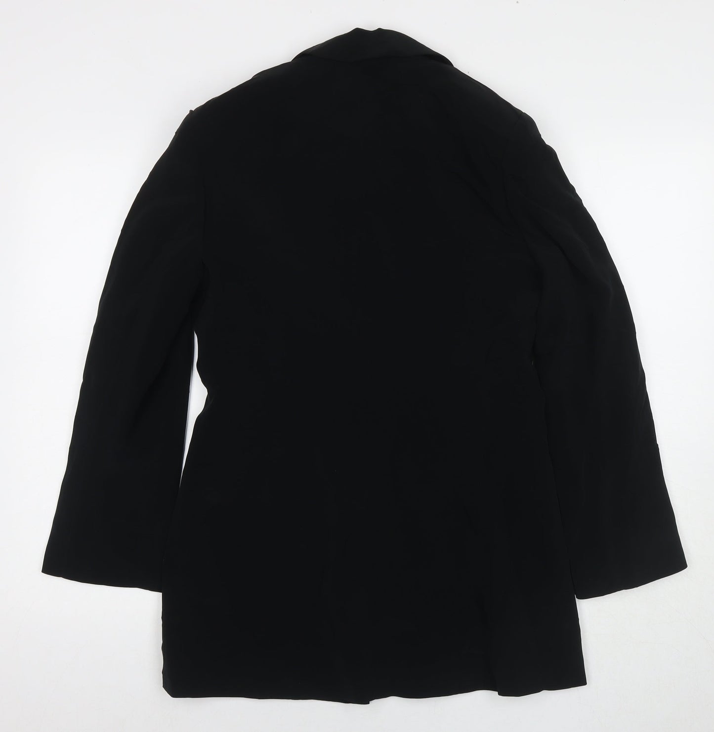 Belinda Ch'Ng Womens Black Jacket Blazer Size 12 Buckle