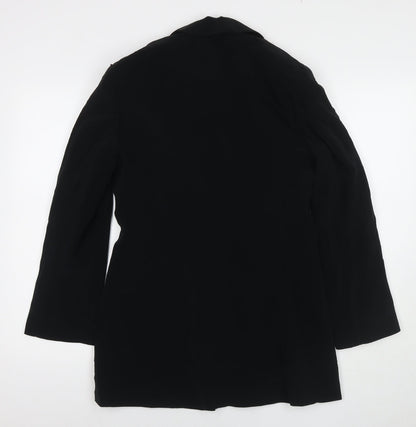 Belinda Ch'Ng Womens Black Jacket Blazer Size 12 Buckle