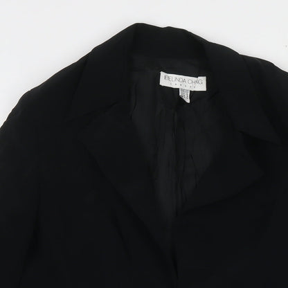 Belinda Ch'Ng Womens Black Jacket Blazer Size 12 Buckle