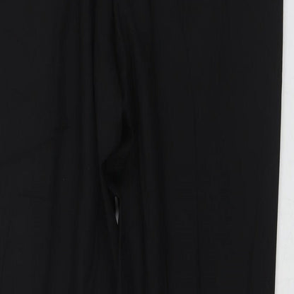 Marks and Spencer Mens Black Polyester Dress Pants Trousers Size 34 in L33 in Regular Zip