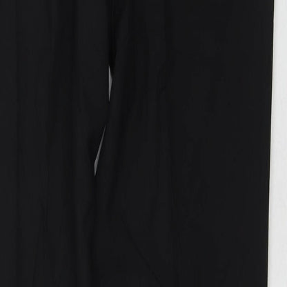 Marks and Spencer Mens Black Polyester Dress Pants Trousers Size 34 in L33 in Regular Zip
