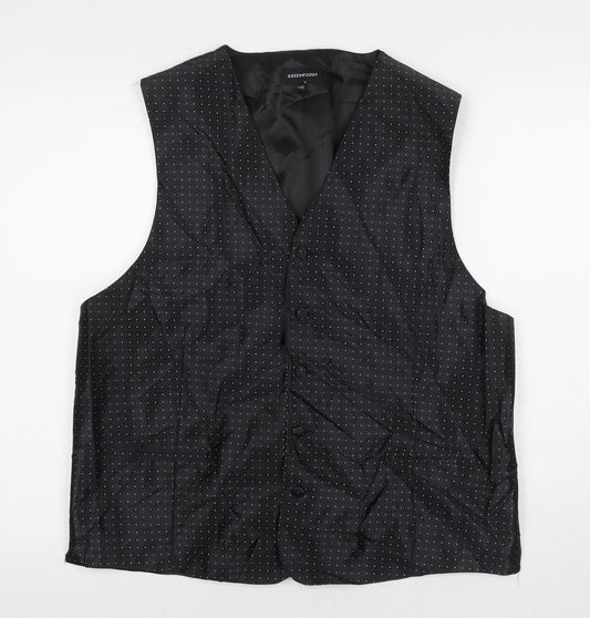 Mens UK Size 2XL Greenwoods Regular Black Suit Jacket