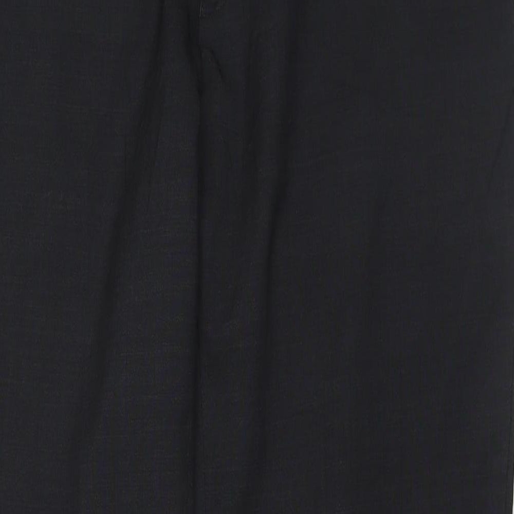 NEXT Mens Grey Wool Trousers Size 38 in L30 in Regular Zip