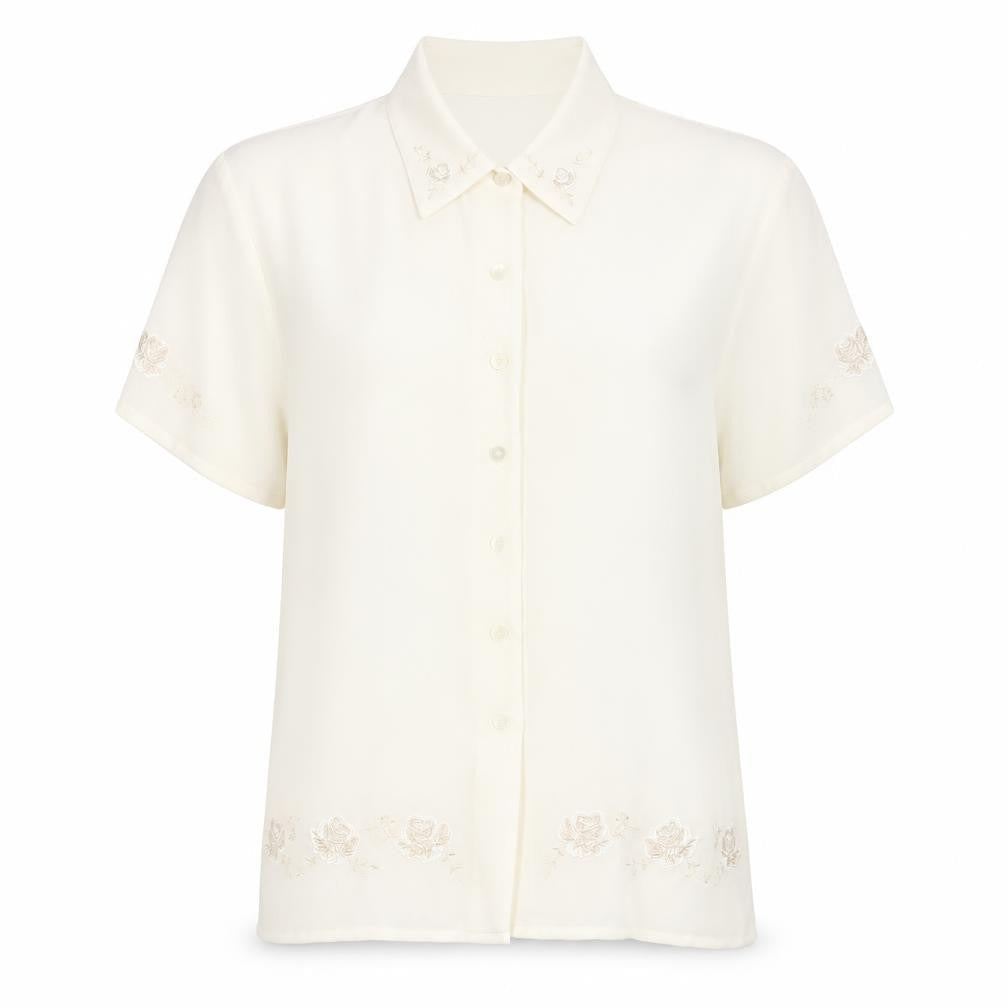 Womens UK Size 14 St Michael White Basic Button-Up