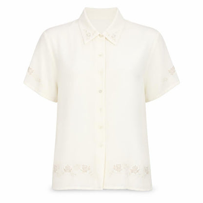 Womens UK Size 14 St Michael White Basic Button-Up