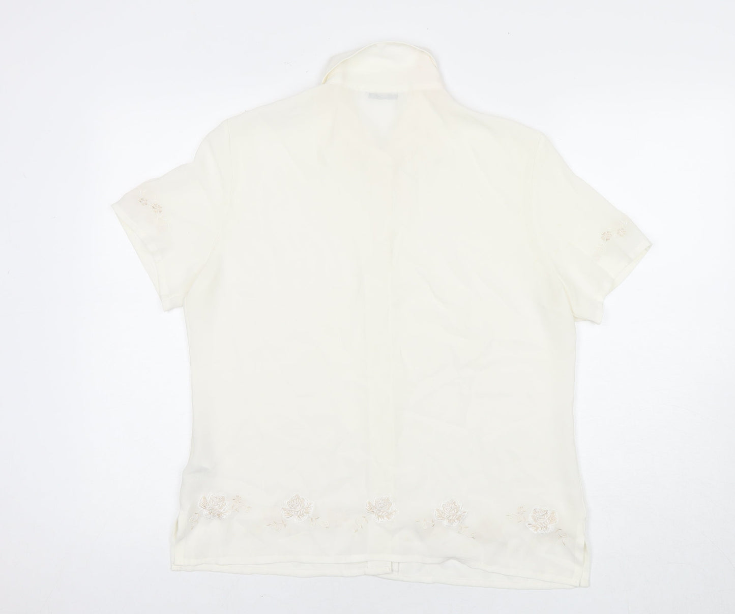 Womens UK Size 14 St Michael White Basic Button-Up