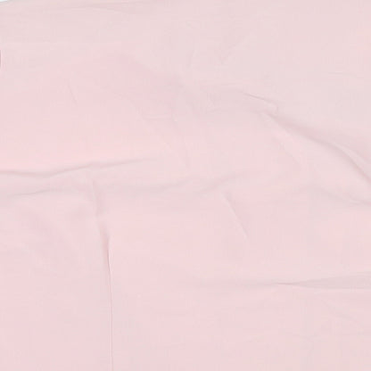 Sommerman Womens Pink Polyester Basic Button-Up Size 26 Collared
