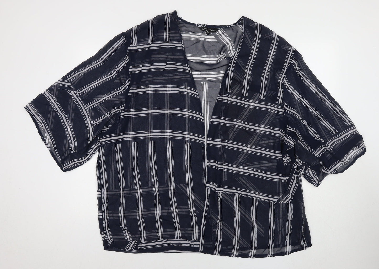 Womens UK Size 24 Capsule Blue Kimono T-Shirt