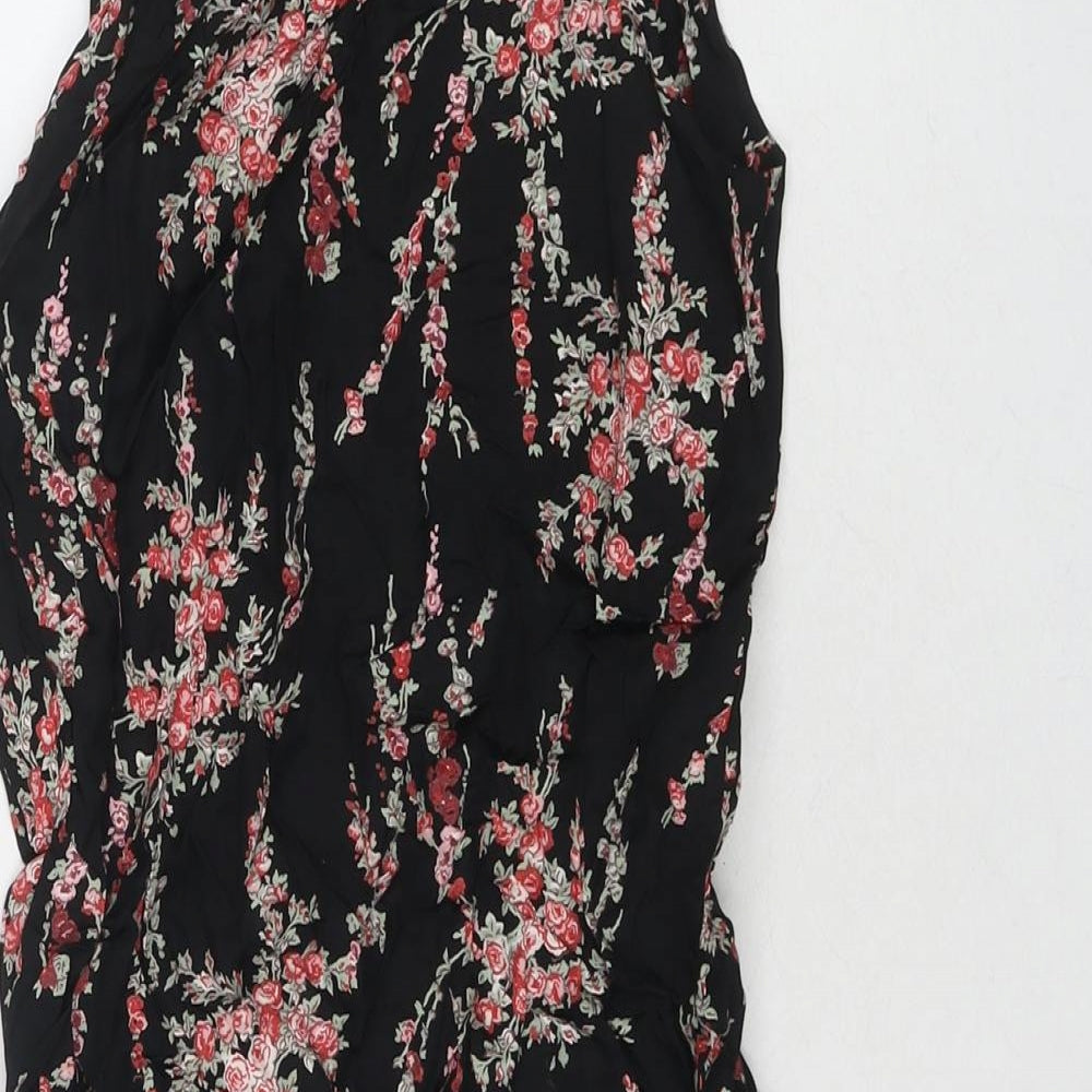 Womens UK Size 8 River Island Black Tunic Blouse