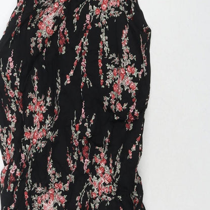 Womens UK Size 8 River Island Black Tunic Blouse
