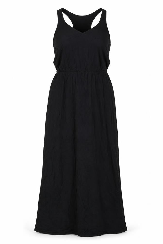 Boohoo Womens Black Viscose Maxi Size 14 Scoop Neck Pullover