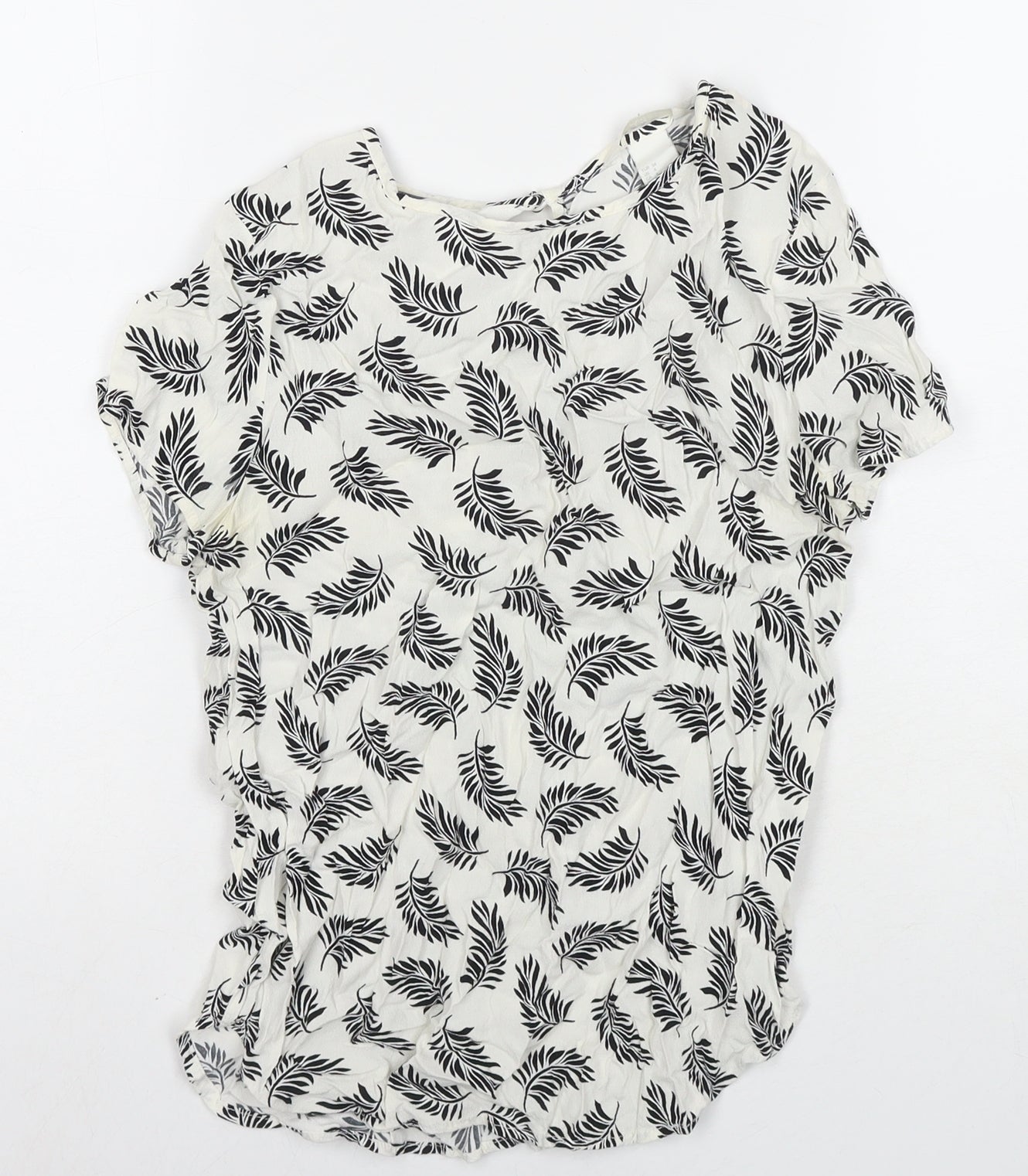 Womens UK Size 6 H&M White Basic Blouse