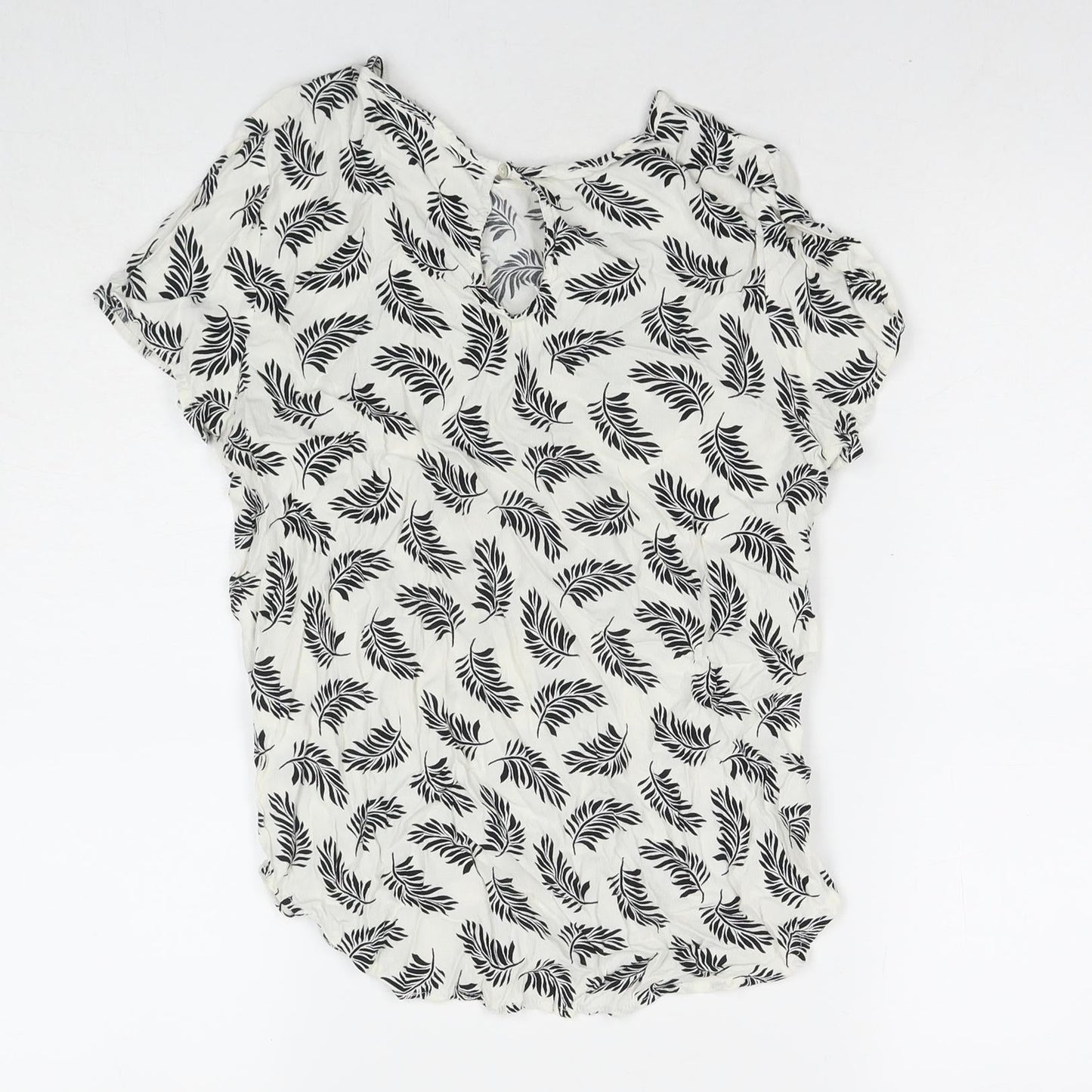 Womens UK Size 6 H&M White Basic Blouse