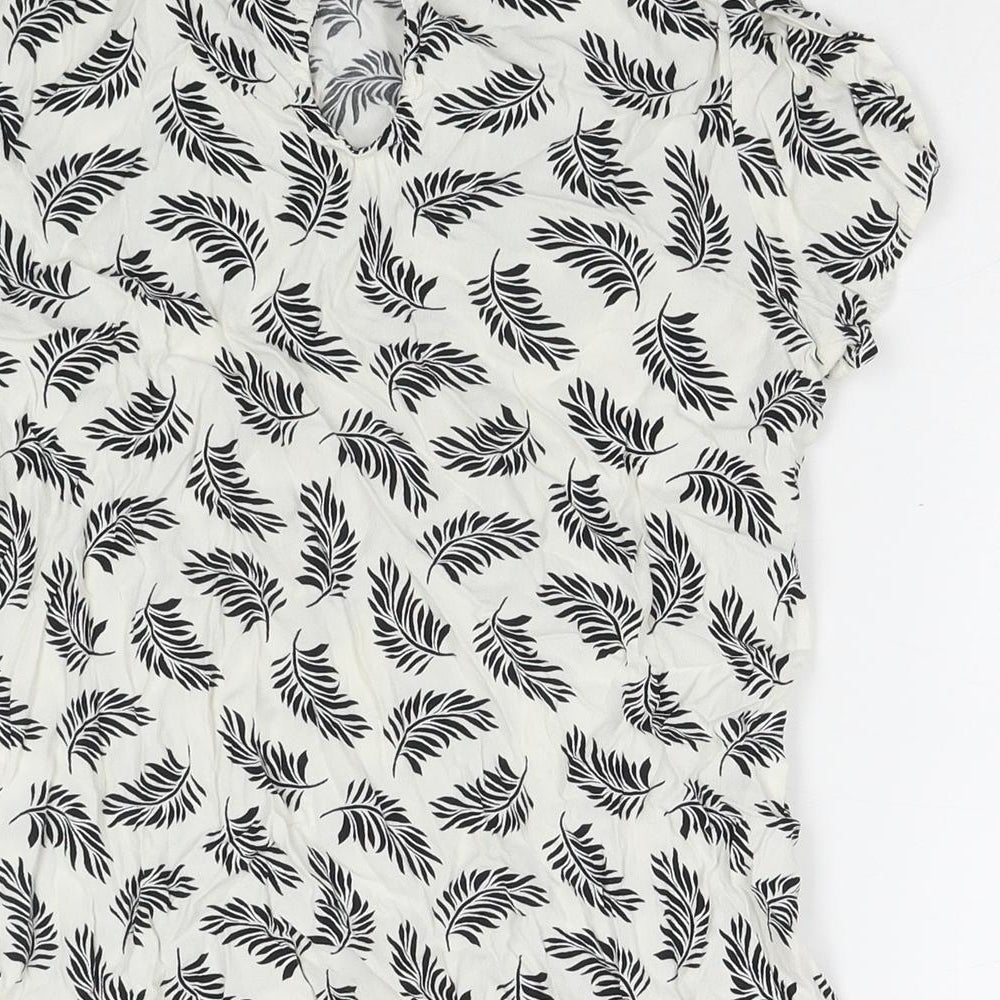Womens UK Size 6 H&M White Basic Blouse