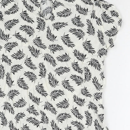 Womens UK Size 6 H&M White Basic Blouse