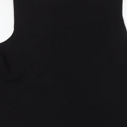 Qneel Womens Black Polyester Basic T-Shirt Size 20 V-Neck