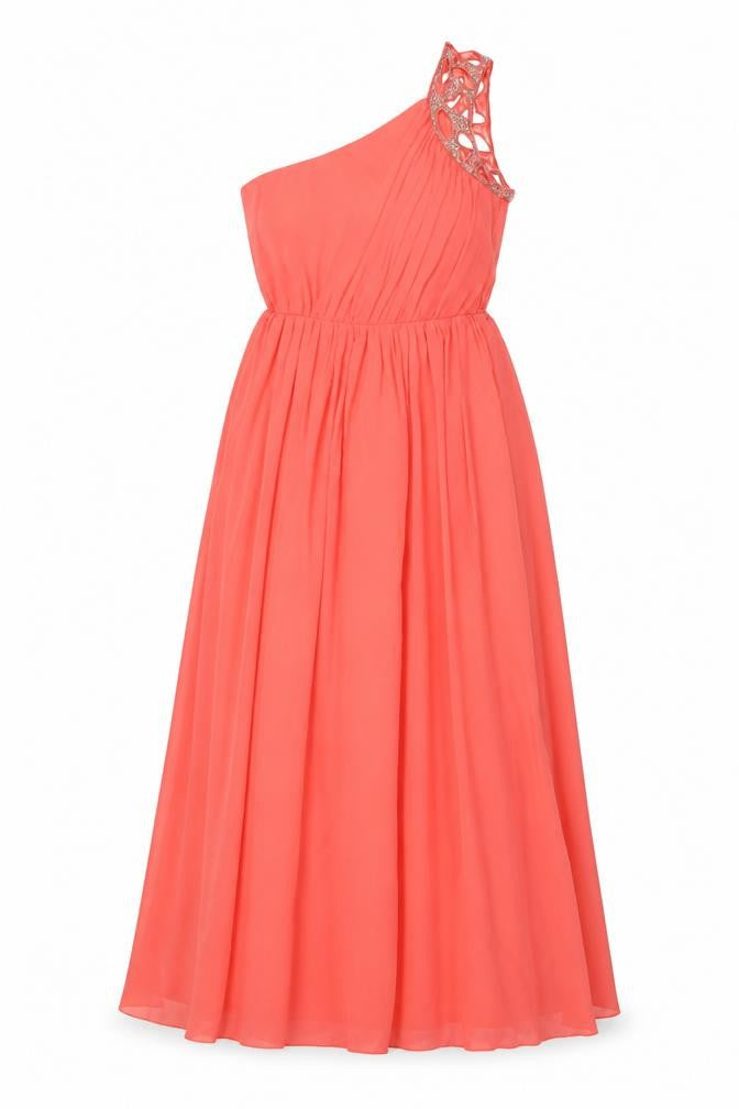 Little Mistress Womens Pink Polyester Ball Gown Size 12 Off the Shoulder Pullover - Embellishment Detail