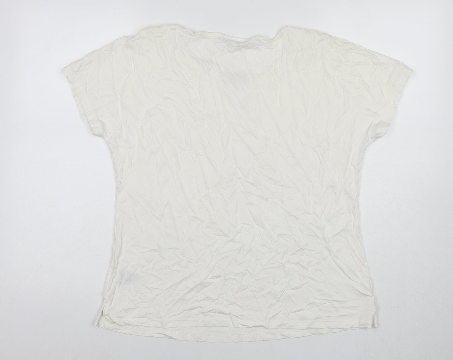 Womens UK Size 14 Marks and Spencer White Basic Blouse