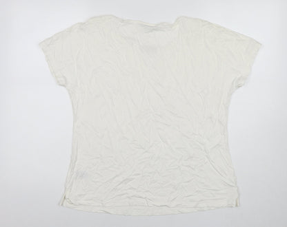 Womens UK Size 14 Marks and Spencer White Basic Blouse