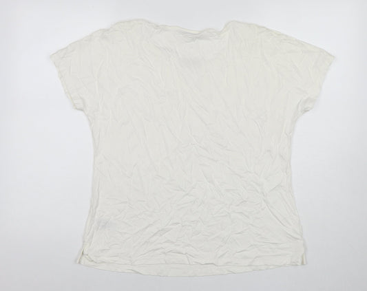 Womens UK Size 14 Marks and Spencer White Basic Blouse