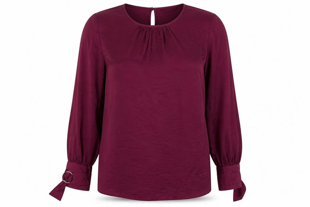 Womens UK Size 16 Debenhams Purple Basic Button-Up