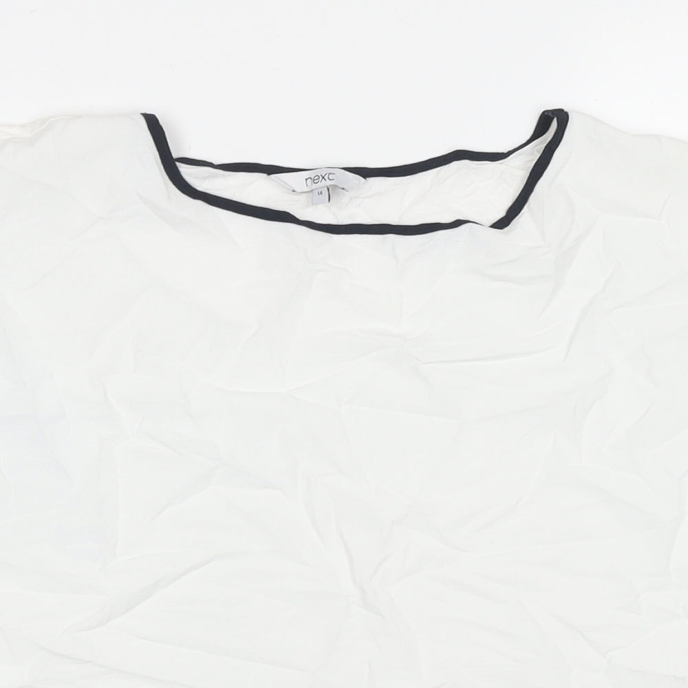 Womens UK Size 14 NEXT White Basic Blouse