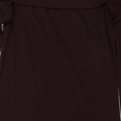 H&M Womens Brown Polyester A-Line Size L Off the Shoulder Pullover