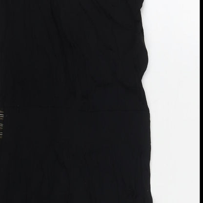Mango Womens Black Viscose Tank Dress Size M Scoop Neck Pullover