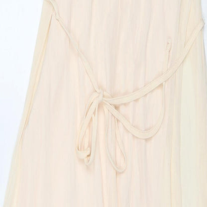 H&M Womens Beige Polyester Maxi Size XS Scoop Neck Pullover