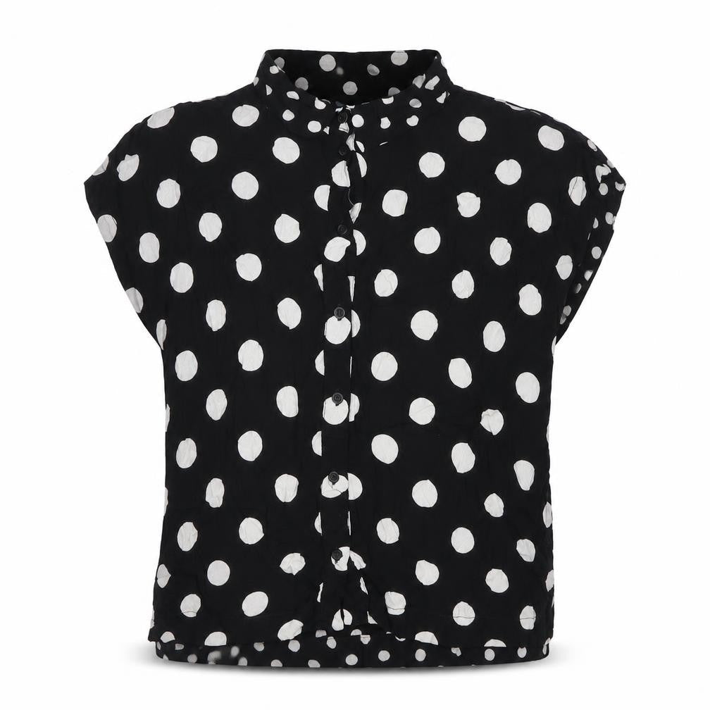Womens UK Size 8 Topshop Black Basic Button-Up