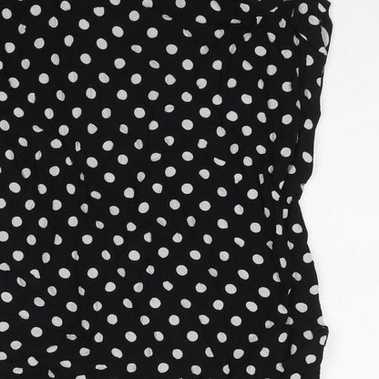 Womens UK Size 8 Topshop Black Basic Button-Up