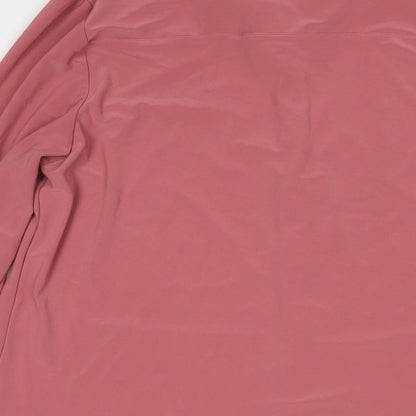 Womens UK Size XL Nina Leonard Pink Basic Button-Up