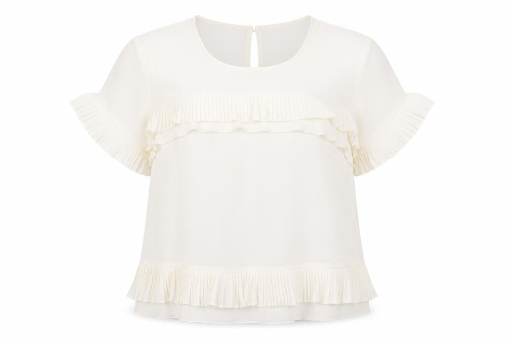 Womens UK Size 8 Topshop White Basic Blouse